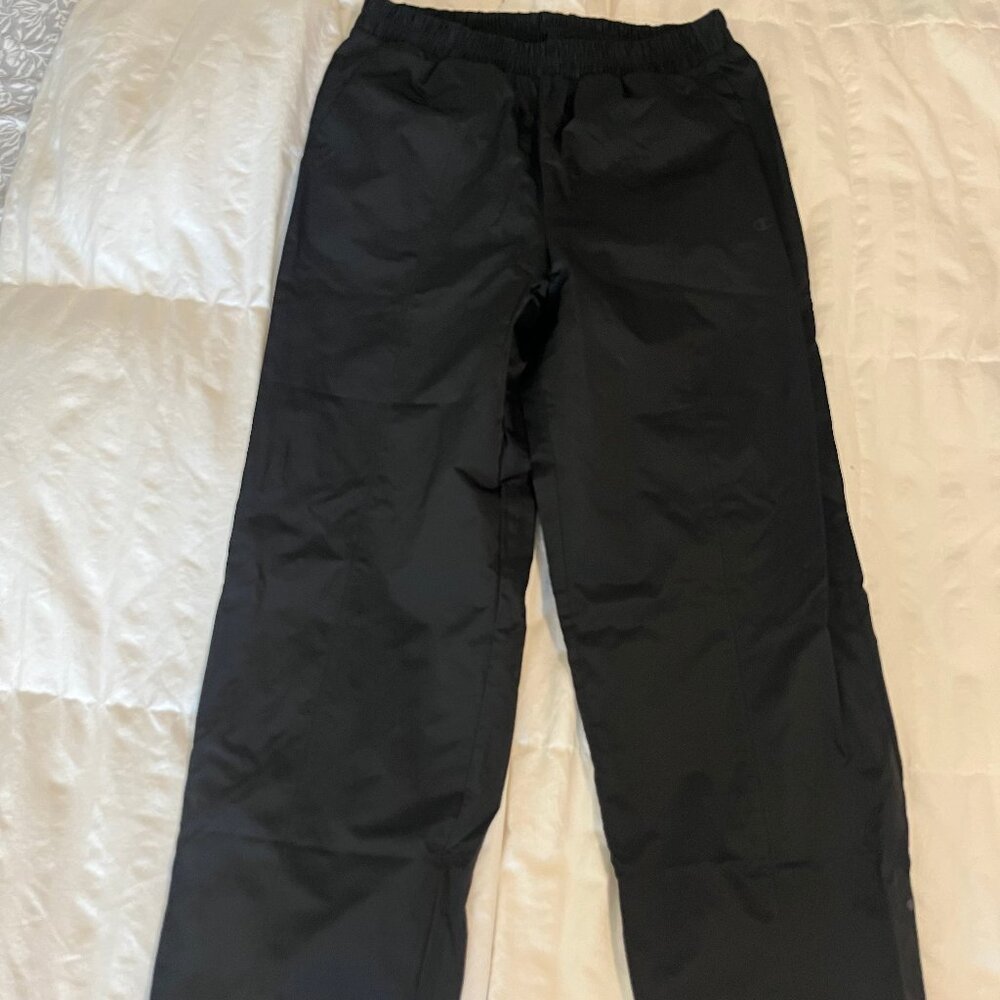 Champion Women’s Black Snap-Hem Athletic Pants – Size Small
